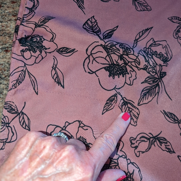 Kimono Style Wrap, Open Front, Mauve w/Black Floral Print, Size S/M. EUC - Picture 9 of 9